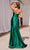 Ladivine CDS487 - Pleated Sheath Evening Dress Evening Dresses