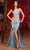 Ladivine CDS493 - Two-Piece Ruched Mermaid Prom Gown Prom Dresses 2 / Dusty Blue
