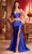 Ladivine CDS493 - Two-Piece Ruched Mermaid Prom Gown Prom Dresses 2 / Royal