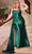 Ladivine CDS496C - Ruched Detailed Sleeveless Prom Gown Prom Dresses 16 / Emerald