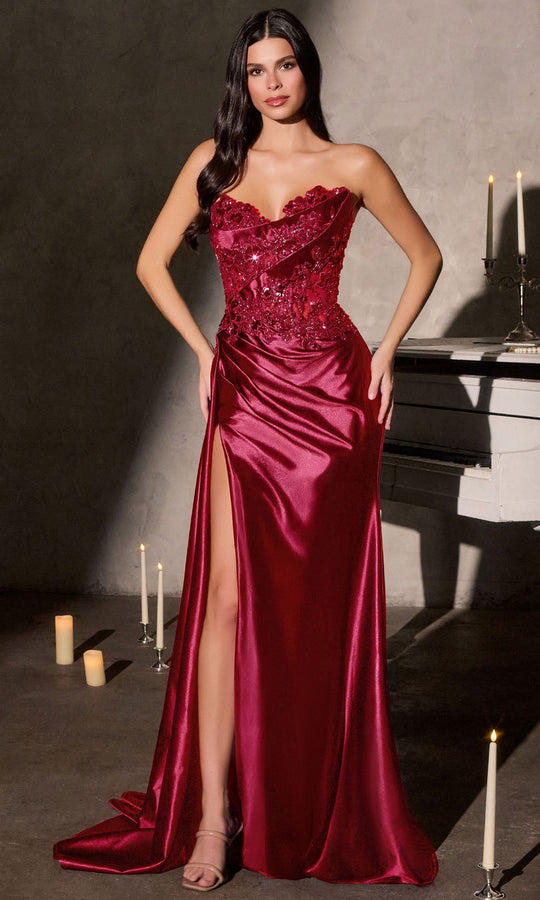 Ladivine CDS567 Sheath Floral Beaded Dress