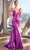 Ladivine CH062 - Pleated Bodice Mermaid Evening Gown Evening Dresses XS / Orchid