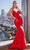 Ladivine CH062 - Pleated Bodice Mermaid Evening Gown Evening Dresses XS / Red