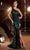 Ladivine CH077 - One Shoulder Sequin Evening Gown Pageant Dresses XS / Emerald