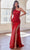 Ladivine CH077 - One Shoulder Sequin Evening Gown Pageant Dresses XS / Red
