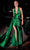 Ladivine CH079 - Backless Pleated Bodice Prom Gown Prom Dresses XS / Emerald