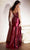 Ladivine CM318 - Sheer Beaded Lace Prom Dress Prom Dresses 14 / Burgundy