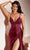 Ladivine CM318 - Sheer Beaded Lace Prom Dress Prom Dresses 14 / Burgundy