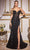 Ladivine CM334 - Bead Embellished Sheath Gown Special Occasion Dress 2 / Black