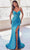 Ladivine CM342 - Sequin Embellished Sleeveless Prom Gown Pageant Dresses 2 / Ocean Blue