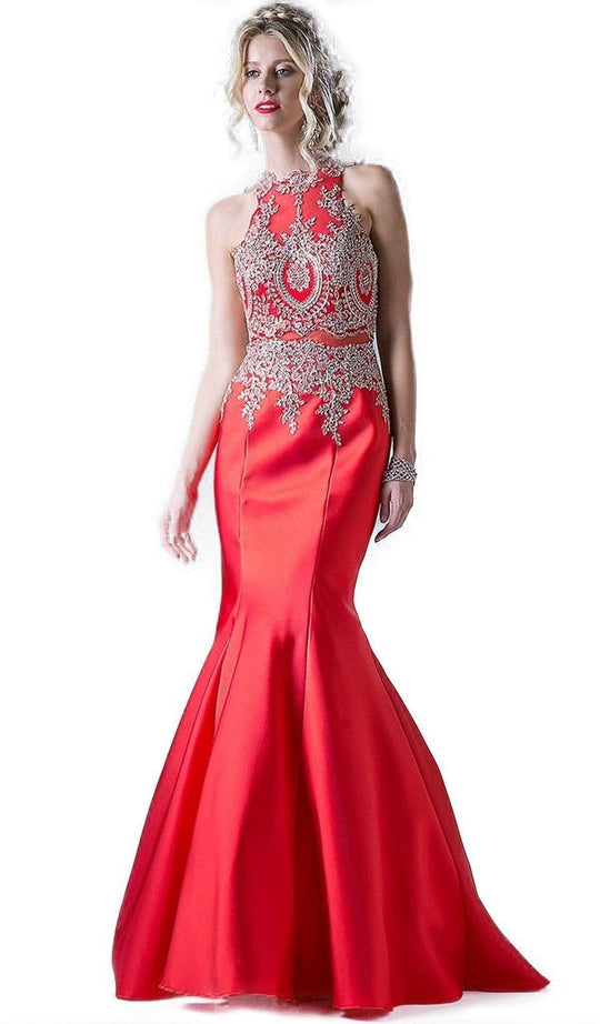 Halter Mermaid Evening Gown
