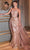 Ladivine J858 - Embroidered Off-Shoulder Sheath Gown Special Occasion Dress 2 / Rose Gold