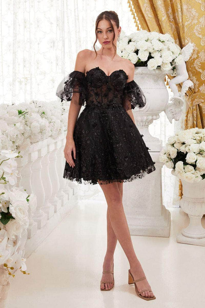 off the shoulder corset dress MissJophiel Floral Embroidery Beaded with black velvet coat, oh Adult:Women size-00
