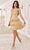 Ladivine KV1090 - Tiered A-Line Cocktail Dress Special Occasion Dress XXS / Gold