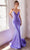 Ladivine KV1094 - Deep V-Neck Mermaid Evening Gown Prom Dresses 2 / Lilac