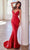 Ladivine KV1094 - Deep V-Neck Mermaid Evening Gown Prom Dresses 2 / Red