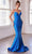Ladivine KV1094 - Deep V-Neck Mermaid Evening Gown Prom Dresses 2 / Royal