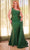 Ladivine PT004C - Asymmetrical Sheath Evening Dress Evening Dresses 16 / Emerald
