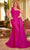 Ladivine PT004C - Asymmetrical Sheath Evening Dress Evening Dresses 16 / Magenta