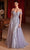 Ladivine SF009 - Cold Shoulder Sequin Embellished Prom Gown Pageant Dresses 2 / Fog Grey