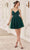 Ladivine SF047 - Jeweled Tulle Cocktail Dress Special Occasion Dress XXS / Emerald