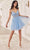 Ladivine SF047 - Jeweled Tulle Cocktail Dress Special Occasion Dress XXS / Light Blue