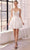 Ladivine SF047 - Jeweled Tulle Cocktail Dress Special Occasion Dress XXS / Off White
