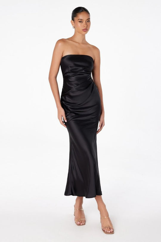 Ladivine T2006 - Shiny Strapless Back Cutout Dress