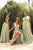 Ladivine - V-Neck Wide Waistband Evening Dress 7469 Evening Dresses
