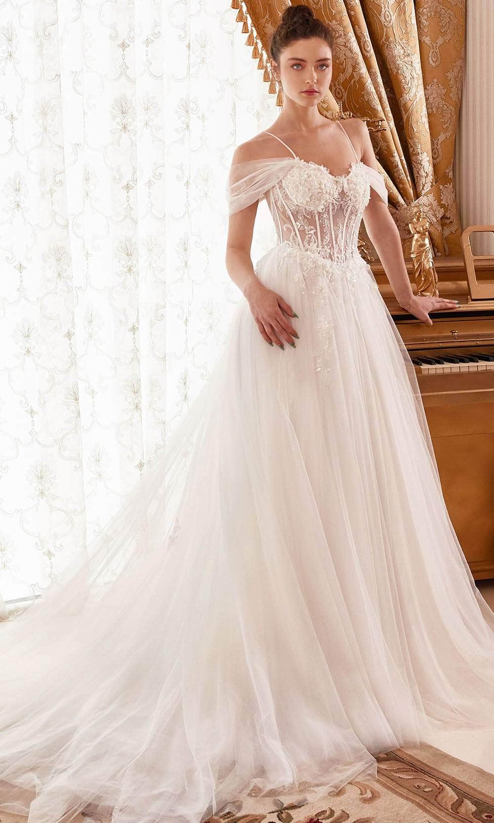 Ladivine WN307 - Embellished Off-Shoulder Bridal Gown – Couture Candy