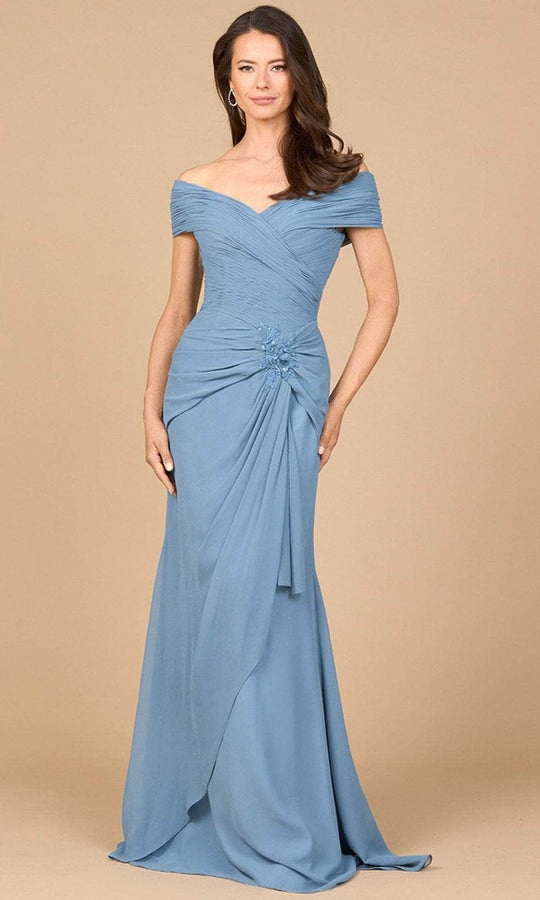 Lara Dresses 28912 - Off-Shoulder Chiffon Evening Gown