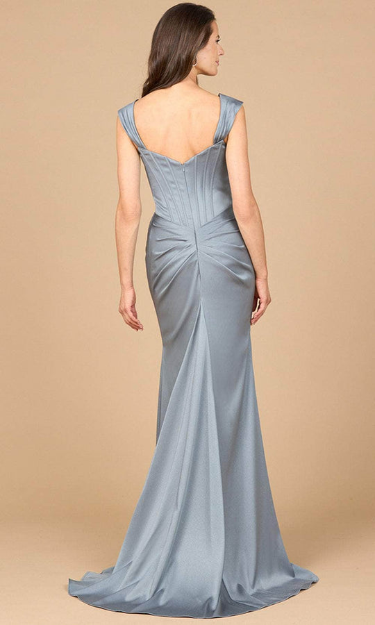 Lara Dresses 28915 - Cap Sleeve Corset Bodice Formal Dress