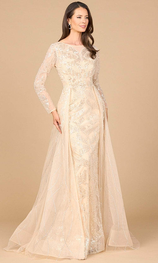 Lara Dresses 28933 - Elegant Long Sleeve Beaded Gown