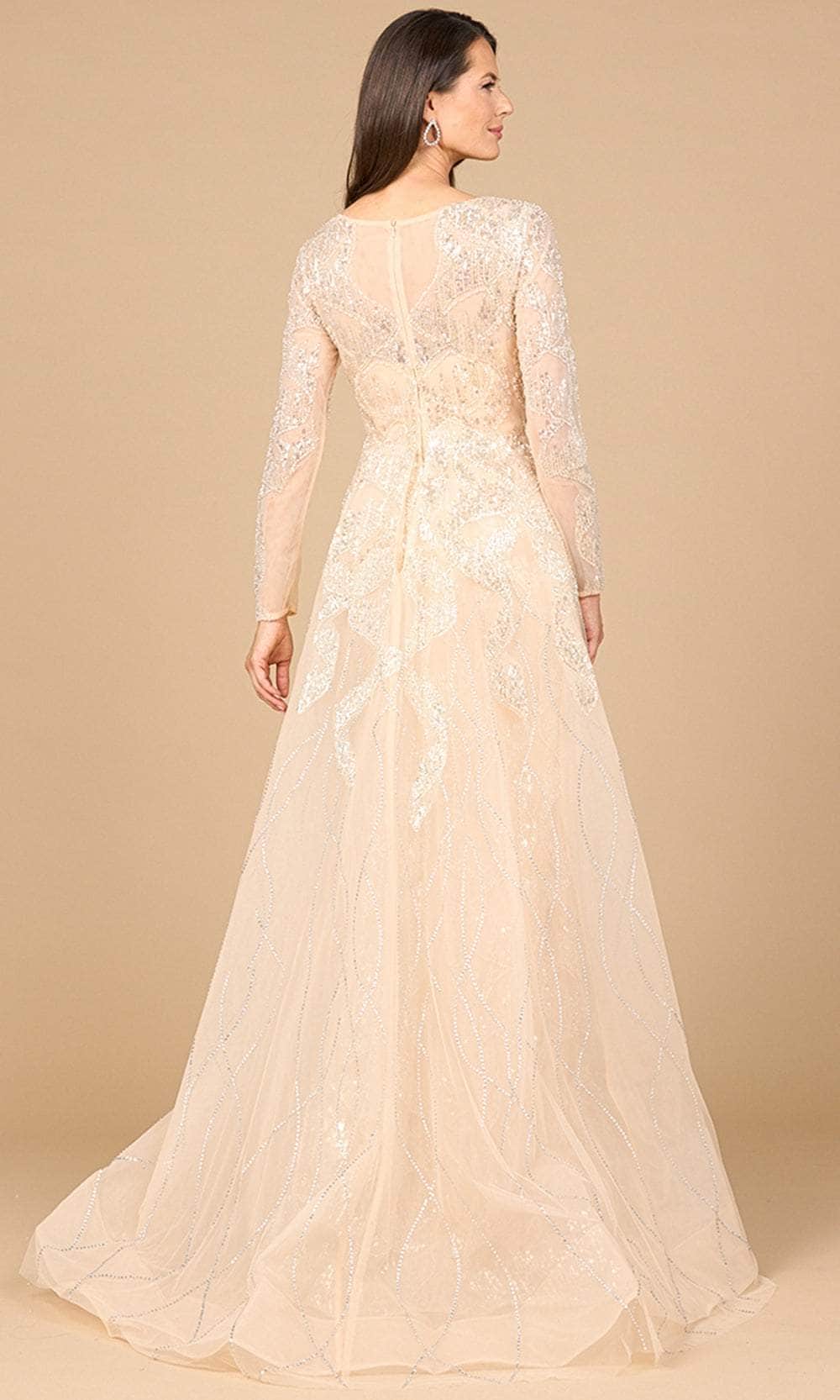 Lara Dresses 28933 - Long Lace and Organza A-line Dress