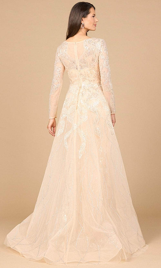 Lara Dresses 28933 - Elegant Long Sleeve Beaded Gown