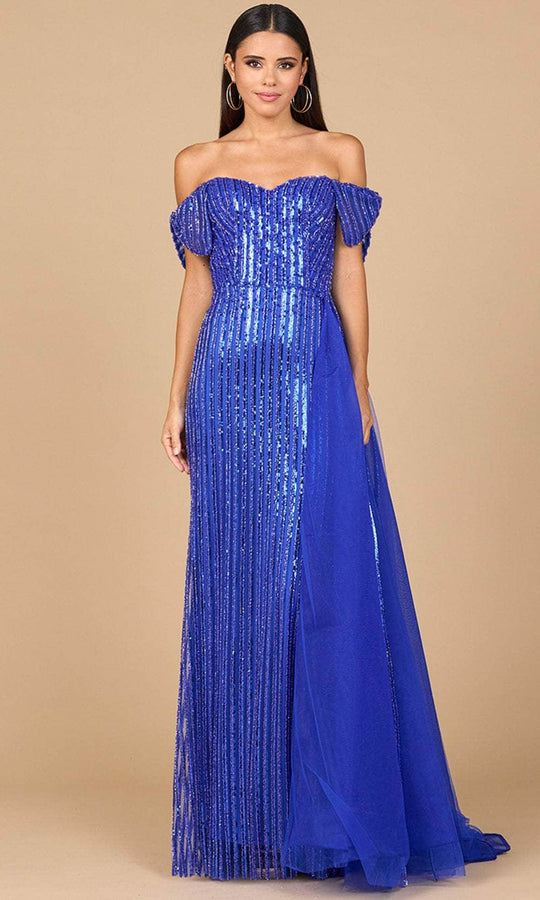 Lara Dresses 28959 - Embellished Off-Shoulder A-Line Gown