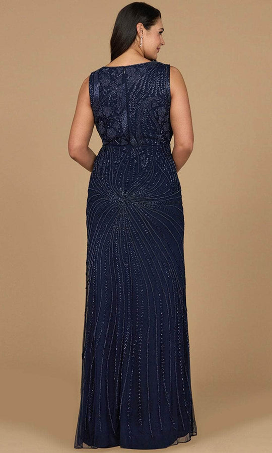 Lara Dresses 28976 - Wide Strap Beaded Asymmetric Evening Dress