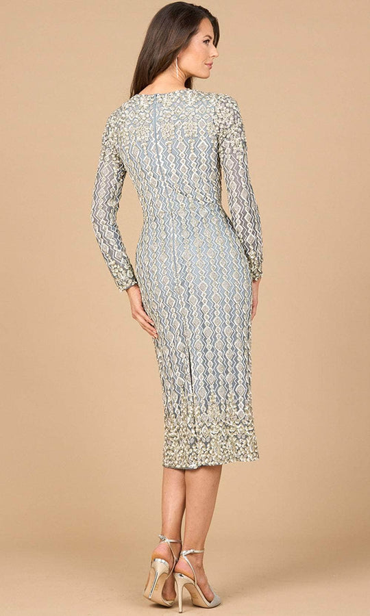 Lara Dresses 28982 - Long Sleeve Intricate Beaded Evening Dress