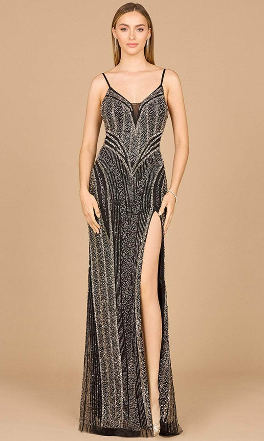 Lara Dresses 29003 - Embellished Evening Gown with Slit
