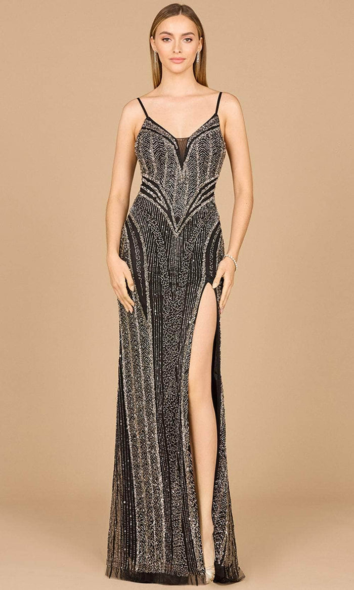 Lara Dresses 29003 - Embellished Evening Gown with Slit Special Occasion Dress 0 / Black