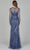 Lara Dresses 29039 - Swirl Beaded Long Sleeve Formal Dress Special Occasion Dress