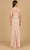 Lara Dresses 29053 - Cap Sleeve Fringe Detailed Long Dress Evening Dresses