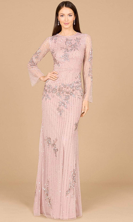 Lara Dresses 29079 - Beaded Long Sleeve Evening Gown