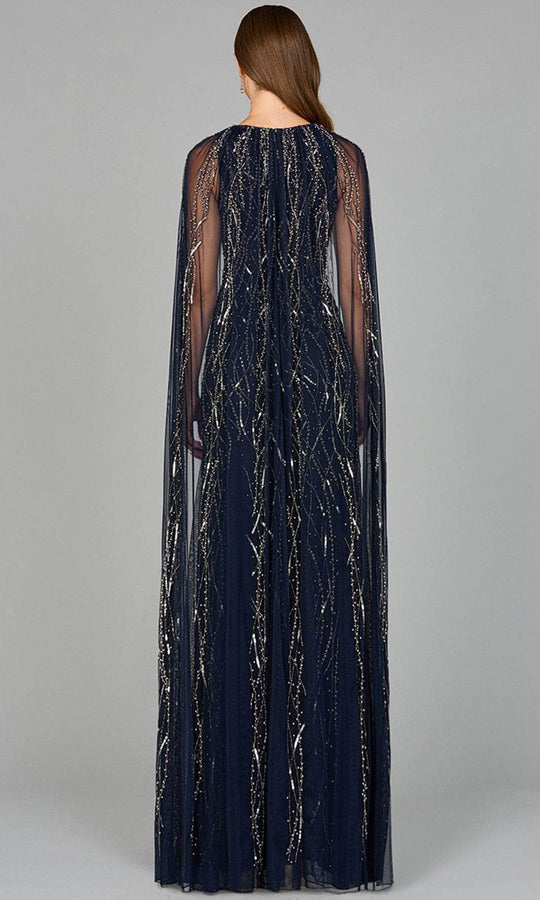 Lara Dresses 29093 - Beaded Long Cape Evening Dress