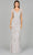 Lara Dresses 29095 - Beaded Cape Sleeve Evening Dress Special Occasion Dress 2 / Silver