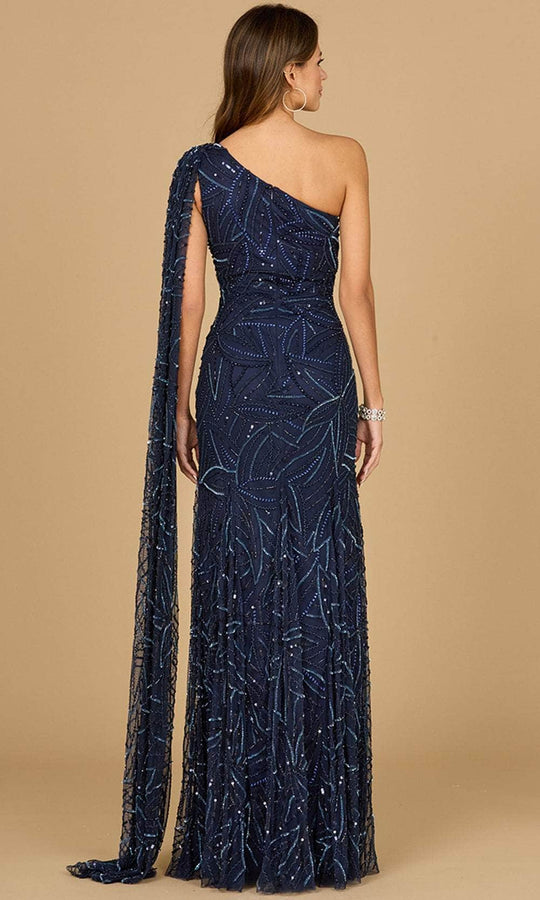 Lara Dresses 29097 - Sheer Cape Sleeve Evening Gown