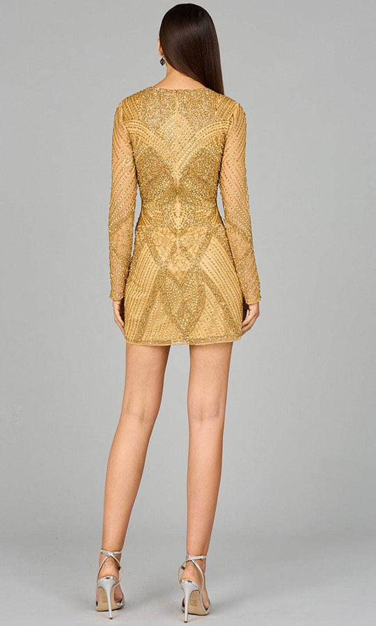 Lara Dresses 29103 - Long Sleeve Beaded Cocktail Dress