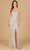 Lara Dresses 29117 - Spaghetti Strap Beaded Evening Gown Evening Dresses 0 / Silver