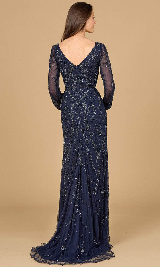 Lara Dresses 29120 - Bishop Sleeve Beaded Evening Gown