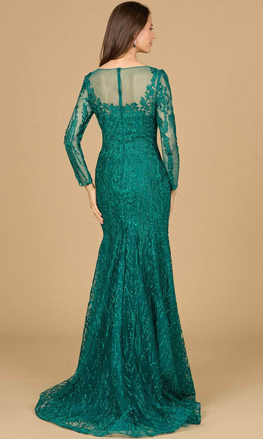 Lara Dresses 29131 - Long Sleeve Applique Evening Gown